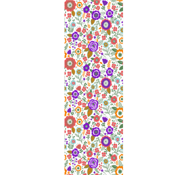 Rullgardin tonåringar färgglada vackra blommor - Tenstickers
