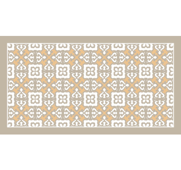Rullegardin bad vintage beige og grå blomstermønster - Tenstickers