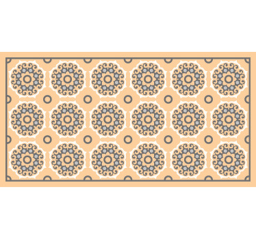 Rullegardin bad med detaljerte linjer i beige og grå - Tenstickers