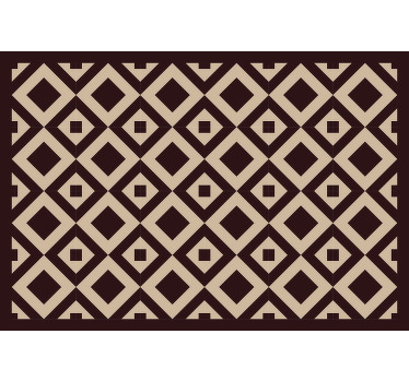 Rullegardin bad vintage beige rutemønster - Tenstickers