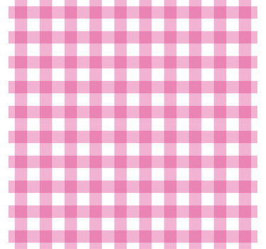 Rullegardin bad rosa og hvite mønstrede ruter - Tenstickers