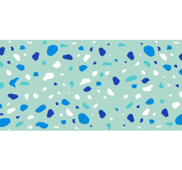 Rullegardin bad blåtonet terrazzo - Tenstickers