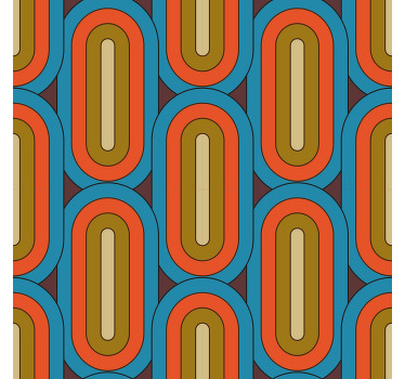 Classic blind retro rounded blue - TenStickers