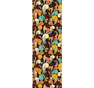 Classic blind with black border hippy patterns - TenStickers
