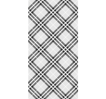 Classic blind in black and white scottish tartan - TenStickers