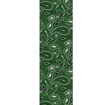 Traditional roller blind teal paisley design - TenStickers