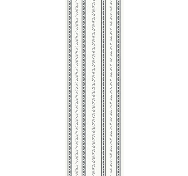 Traditional roller blind vintage vertical stripe floral - TenStickers
