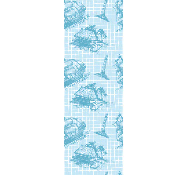 Traditional roller blind westwind toile pattern design - TenStickers