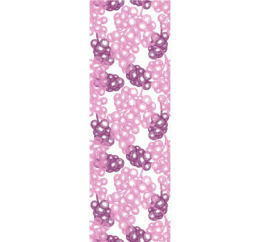 Traditional roller blind hand drawn pink and purple grapes - TenStickers