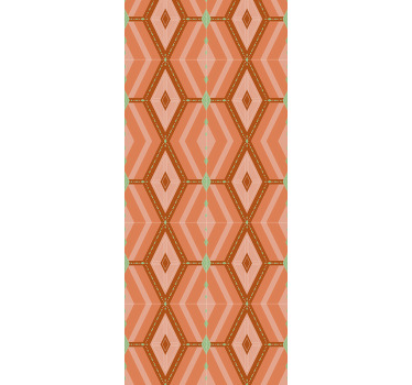 Traditional roller blind in 30s autumnal geometric - TenStickers