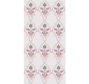 Traditional roller blind with elegant floral pattern - TenStickers