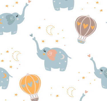 Roleta pre bábätko s roztomilými sloníkmi - Tenstickers
