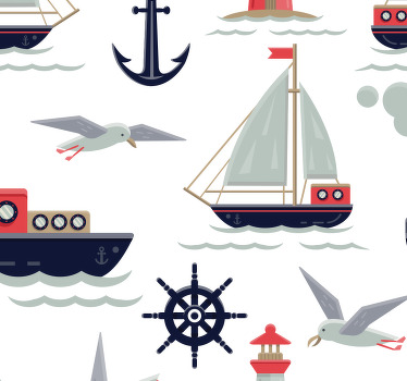 Roleta pre bábätko s námorníckymi motívmi - Tenstickers