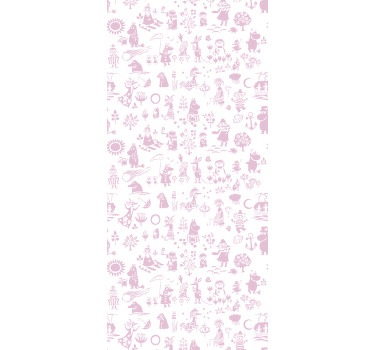 Roleta pre bábätko ružový moomin celoplošný motív - Tenstickers