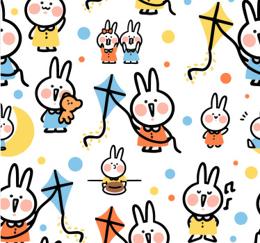 Roleta pre bábätko s králikom na šnúre - Tenstickers