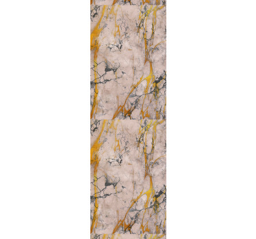 Hallway blind in warm gold marble - TenStickers