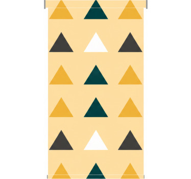 Hallway blind coloured triangles geometric - TenStickers