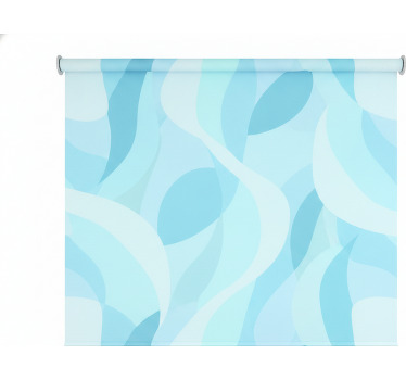 Toile fenêtre salle de bain motif bleu clair - TenStickers