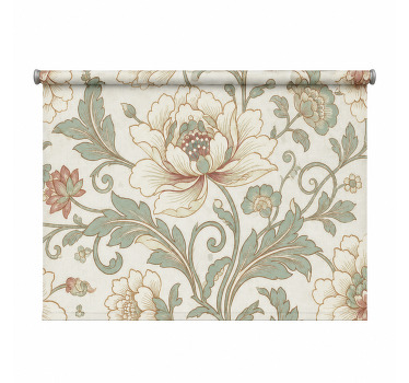 Toile fenêtre salle de bain motif floral - TenStickers