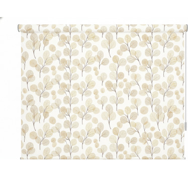 Toile fenêtre salle de bain feuilles brunes - TenStickers