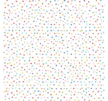 Toile fenêtre salle de bain largeur 300 pois colorés - TenStickers
