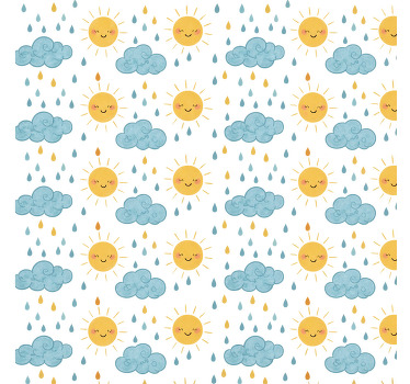 Toile fenêtre salle de bain motif joyeux 300 cm - TenStickers