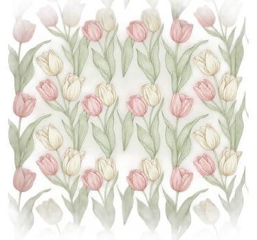 Toile fenêtre salle de bain largeur 110 tulipes - TenStickers
