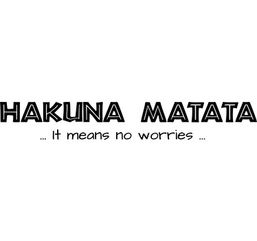 Filmová roleta detský dekor vinyl hakuna matata - Tenstickers
