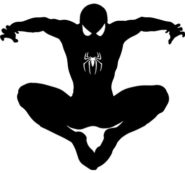Superhero roller blind spiderman silhouette - TenStickers