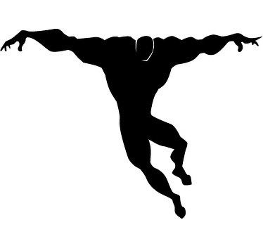 Superhero roller blind jumping superhero vinyl - TenStickers