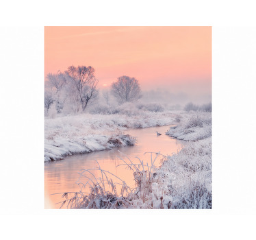 Estore de rolo branco paisagem de inverno 180 cm - TenStickers