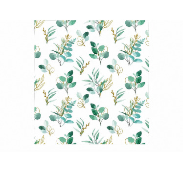 Store enrouleur vert motif plantes de menthe - TenStickers