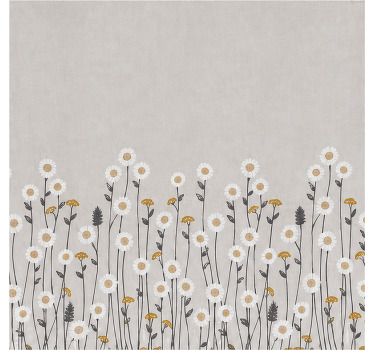 Flower blind scandi floral blackout curtain - TenStickers