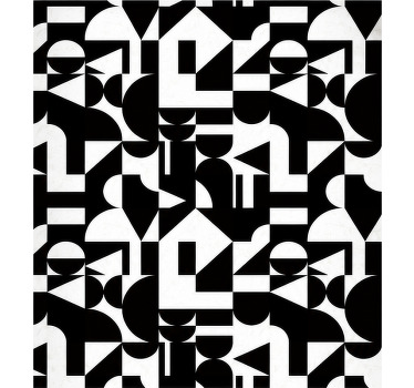 Raambekleding badkamer geometrisch tegelmodern patroon - TenStickers