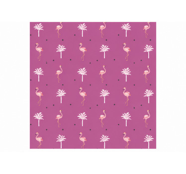 Blind pink flamingo pattern bright playful - TenStickers