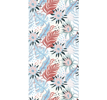 Rollo Fenster Blumen tropisches laubmuster - TenStickers