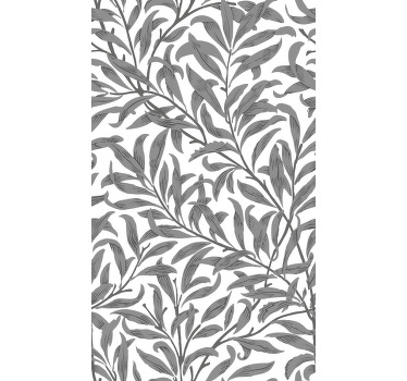 Rollo Fenster Blumen graues botanisches motiv - TenStickers