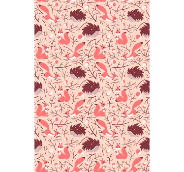 Rolo zavjese životinje motiv uzorka faune - TenStickers