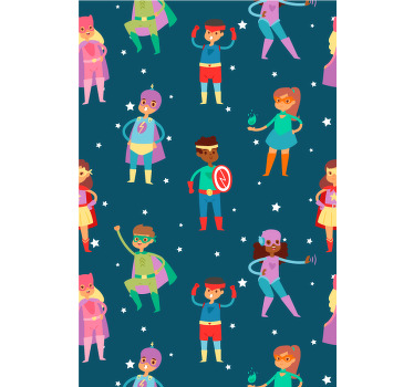 Superkids Muster superhelden Rollo - TenStickers