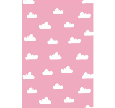 Rollo Fenster Kinderzimmer rosa Wolkenmuster - TenStickers