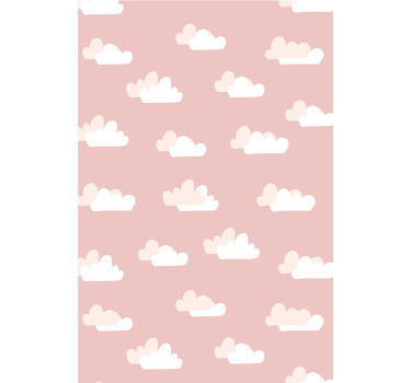Rosa bakgrund moln rullgardin - Tenstickers