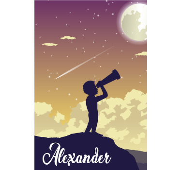 Teleskop barn anpassade tryckta fönster nyanser - Tenstickers