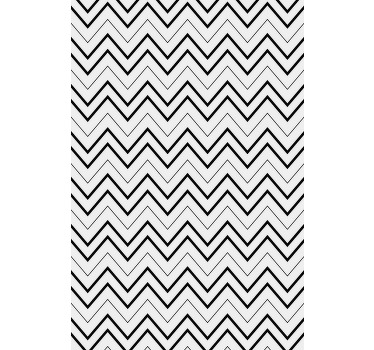 Zig zag riscas cinza cortinas modernas - TenStickers