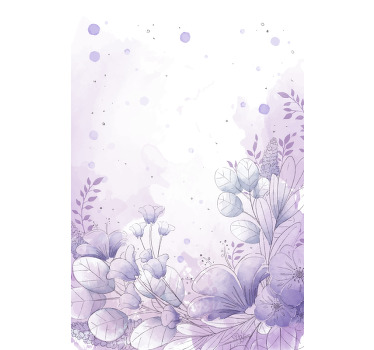 Lila und blaue blumen original rollo - TenStickers