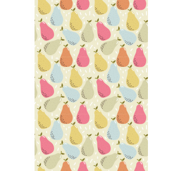 çok renkli armut meyve ve sebze Stor perde - TenStickers