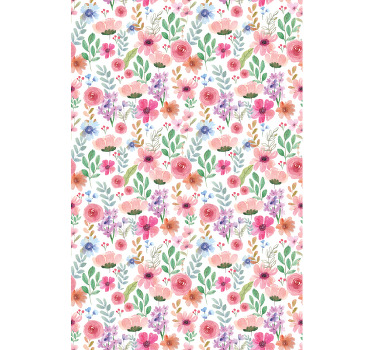 Flerfarvet blomsterkøkken - TenStickers