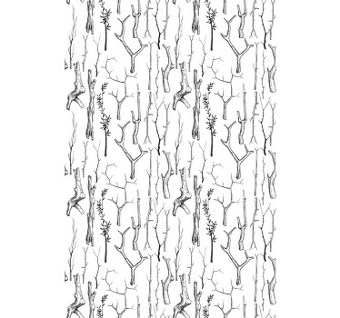 Graue Stämme Baum Fenster Rollo - TenStickers