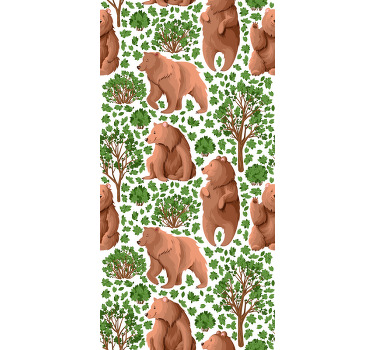 Rolo zavjese životinje medvjed šumski uzorak - TenStickers