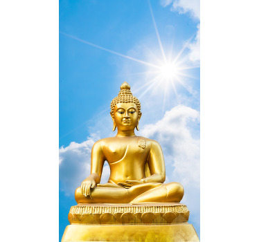 Store bleu zen buddha ensoleillé - TenStickers