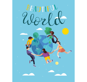 Beautiful world Childrens blind - TenStickers